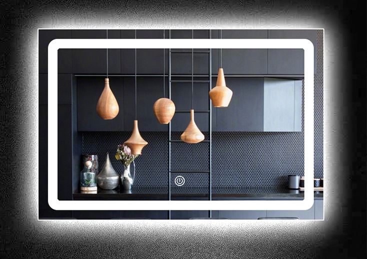 LED mirror in rectangle LED mirror in rectangle