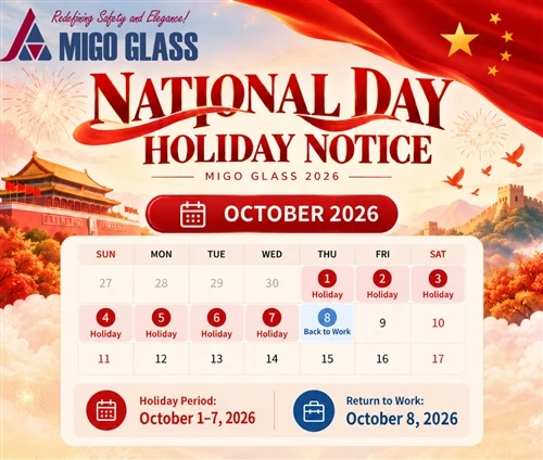 Avis de fête nationale chinoise MIGO Glass 2026