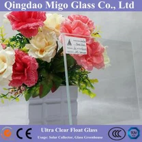 Verre Float clair Ultra 4mm pour la construction de serre végétale