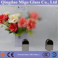 Acide et ultra transparent gravé à l’eau-forte verre dépoli (50 % Haze)