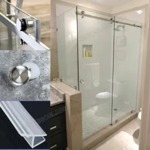 Cabines de douche coulissantes en verre sans cadre