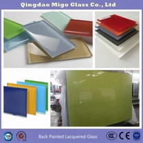 Mur décoratif en verre peint au dos