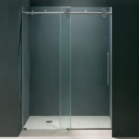 Porte de douche en verre dédié