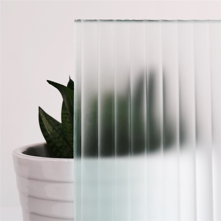 Acid etched frosted patterned glass at MIGO GLASS