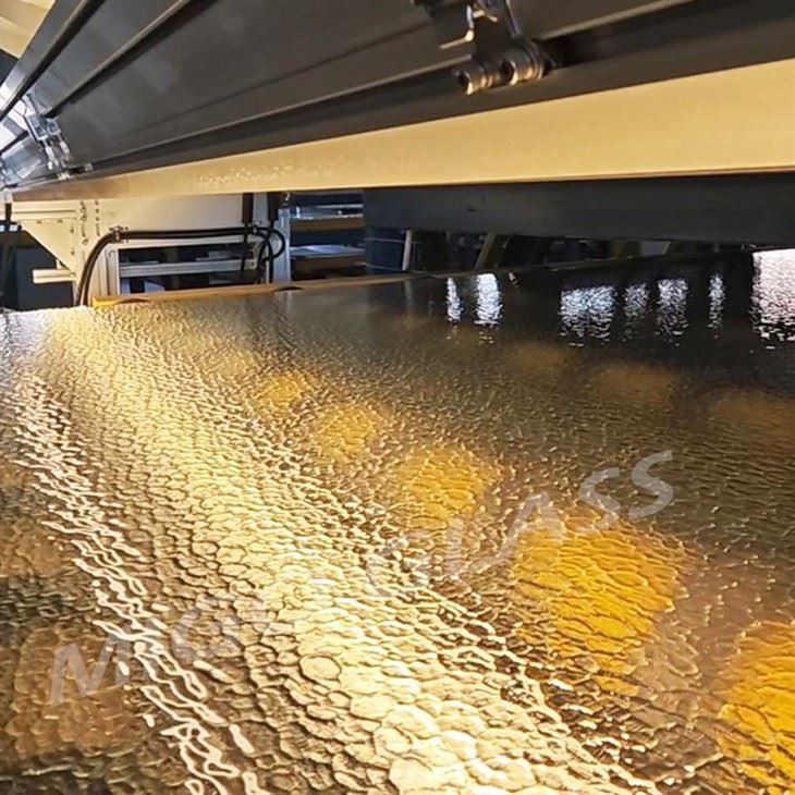 Patterned glass production line at MIGO GLASS